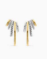 DY Mercer® Multi Hoop Earrings in Sterling Silver with 18K Yellow Gold and Diamonds, 37.5mm